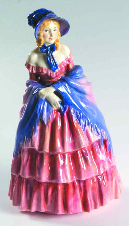 Royal Doulton Figurine A Victorian Lady-Pink & Purple - No Box by Royal Doulton-1