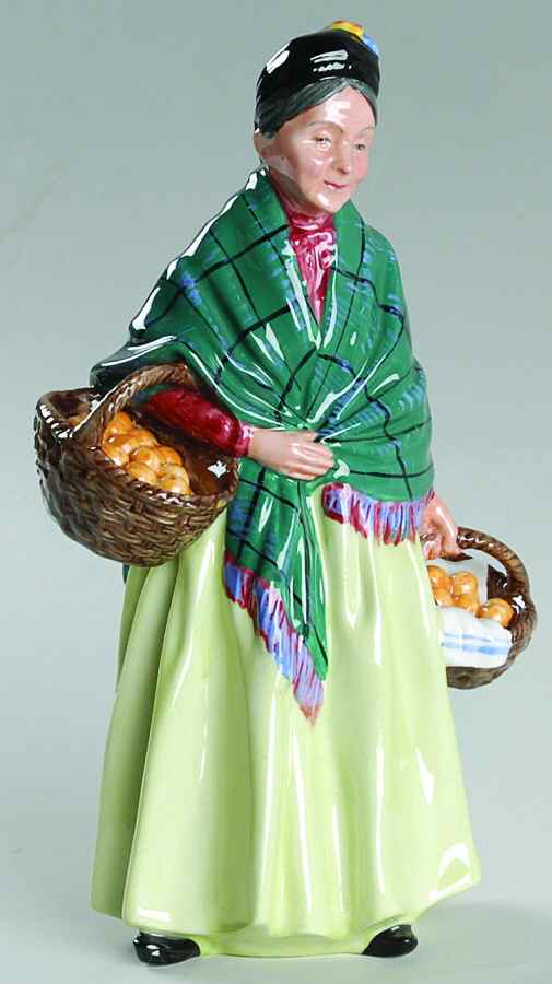 Royal Doulton Figurine Orange Lady - No Box by Royal Doulton-1