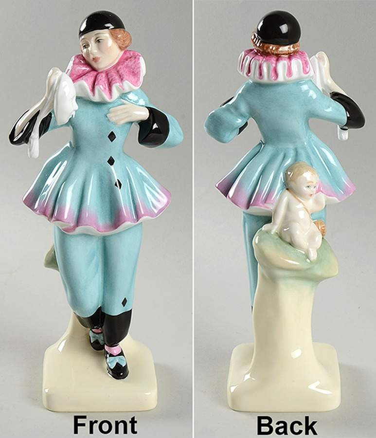 Royal Doulton Figurine The Mask(Style 2)Blue,Black&Pink - Nb1016, No Box by Royal Doulton-1