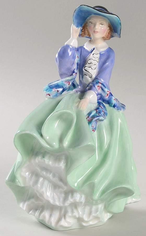 Royal Doulton Figurine Top O' The Hill-Green/Blue - Bx527 With Box by Royal Doulton-1
