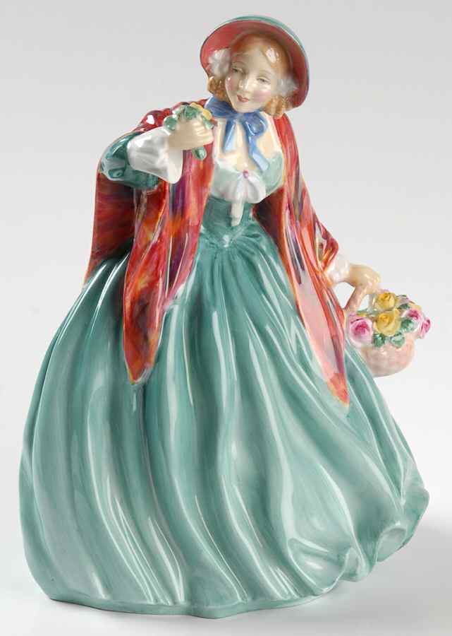 Royal Doulton Figurine Lady Charmian-Green Dress - No Box by Royal Doulton-1