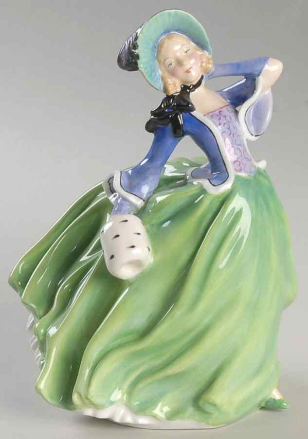 Royal Doulton Figurine Autumn Breezes-Green/Blue - Boxed by Royal Doulton-1