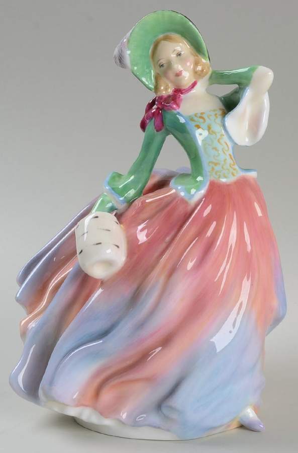 Royal Doulton Figurine Autumn Breezes-Green/Pink - No Box by Royal Doulton-1
