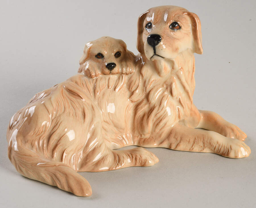 Animals Golden Retriever And Pup - No Box Nb1306 by Royal Doulton-1