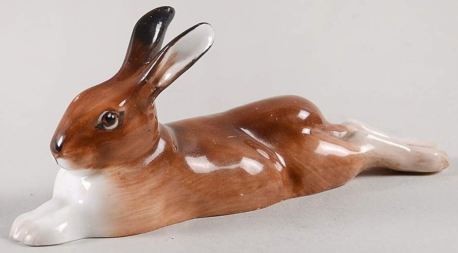 Animals Hare-Lying-Legs Stretched Behind - Boxed by Royal Doulton-1