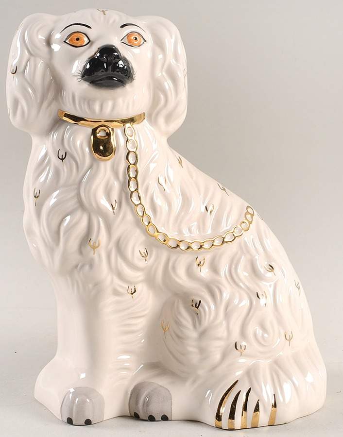 Animals Old English Dog-White & Gold - With Box Bx1034 by Royal Doulton-1
