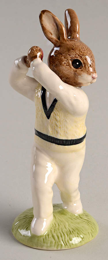 Bunnykins Figurines Bowler Bunnykins-English - No Box by Royal Doulton-1