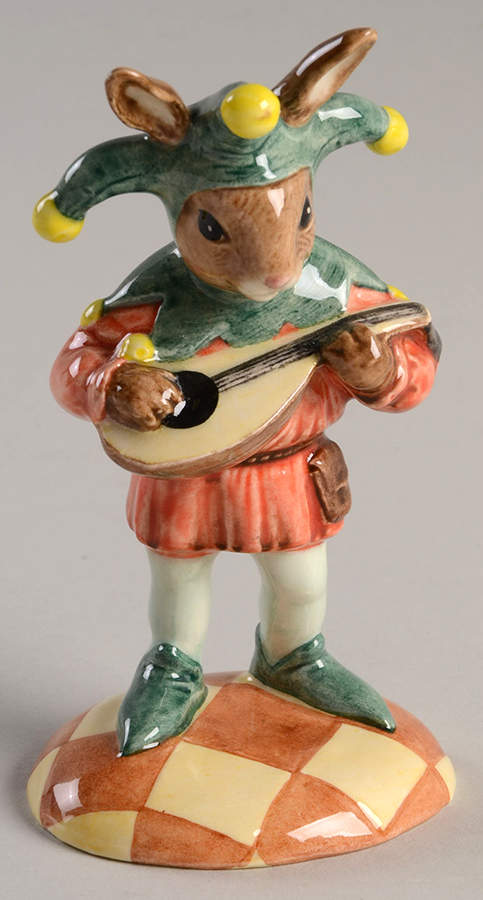 Bunnykins Figurines Jester Bunnykins - Boxed by Royal Doulton-1