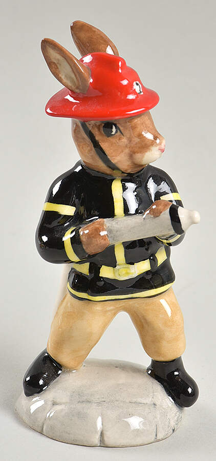 Bunnykins Figurines American Firefighter-9-11 Fund - Boxed by Royal Doulton-1