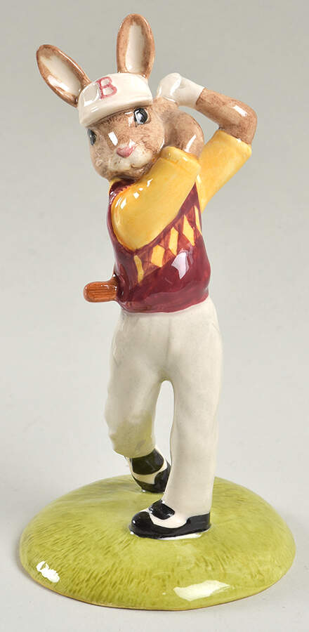 Bunnykins Figurines Golfer - Boxed by Royal Doulton-1