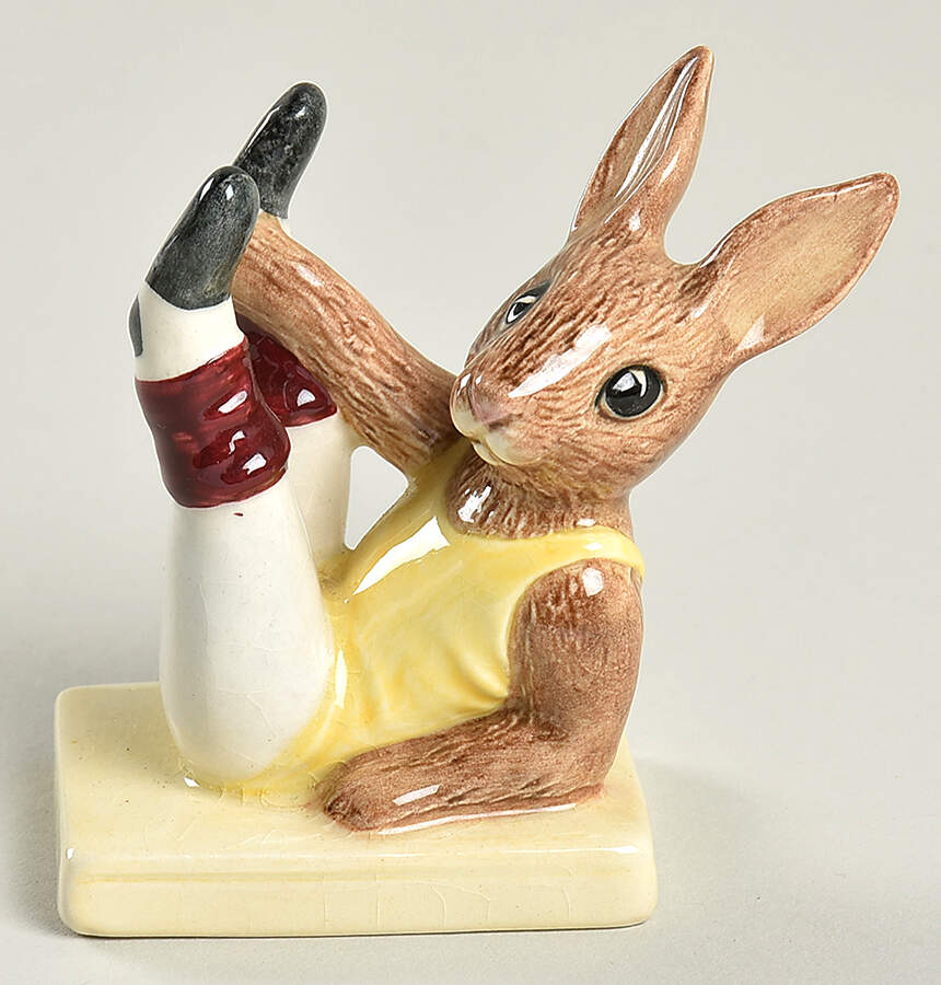 Bunnykins Figurines Aerobics Bunnykins - Boxed by Royal Doulton-1