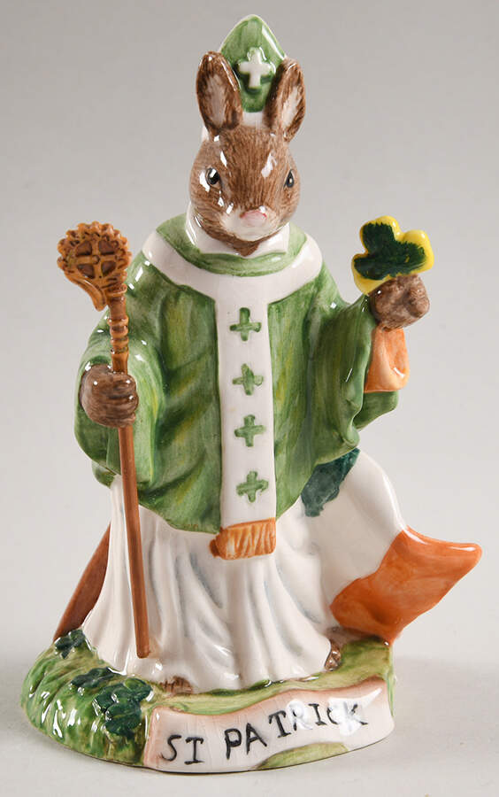 Bunnykins Figurines Saint Patrick - Boxed by Royal Doulton-1