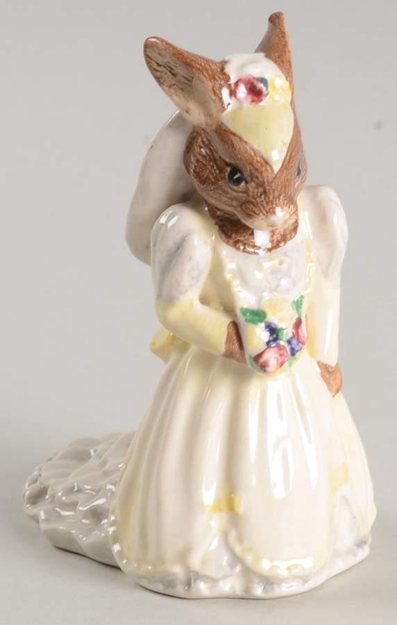 Bunnykins Figurines Bride Bunnykins - Boxed by Royal Doulton-1