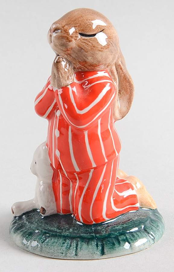 Bunnykins Figurines Bedtime Bunnykins-Second Variation - No Box by Royal Doulton-1