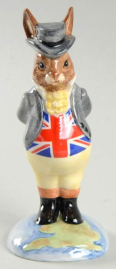 Bunnykins Figurines John Bull - With Box-Bx554 by Royal Doulton-1