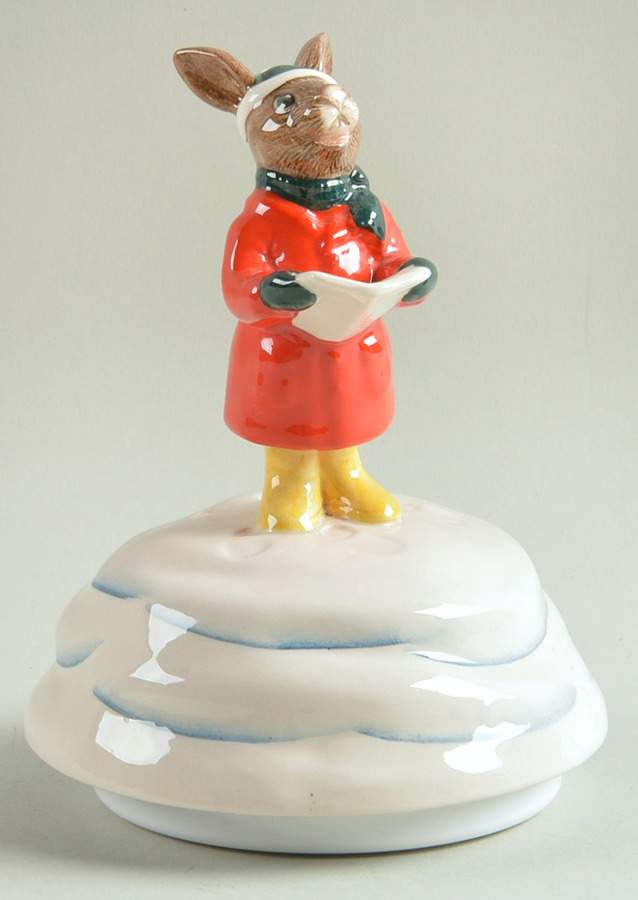 Bunnykins Figurines Carol Singer-Music Box - Boxed by Royal Doulton-1