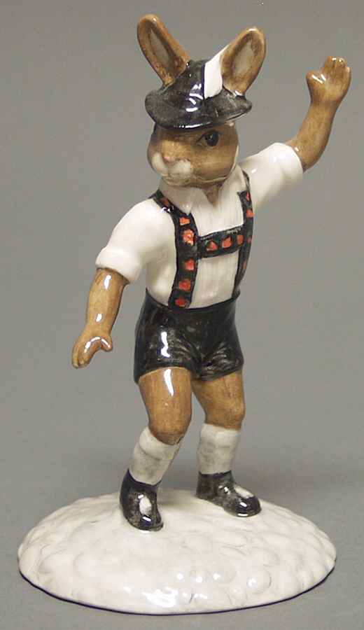 Bunnykins Figurines Tyrolean Dancer Bunnykins - Boxed by Royal Doulton-1
