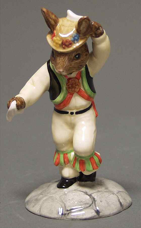 Bunnykins Figurines Morris Dancer - No Box by Royal Doulton-1