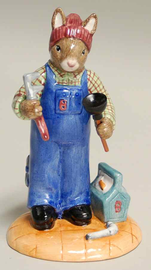 Bunnykins Figurines Plumber - No Box by Royal Doulton-1