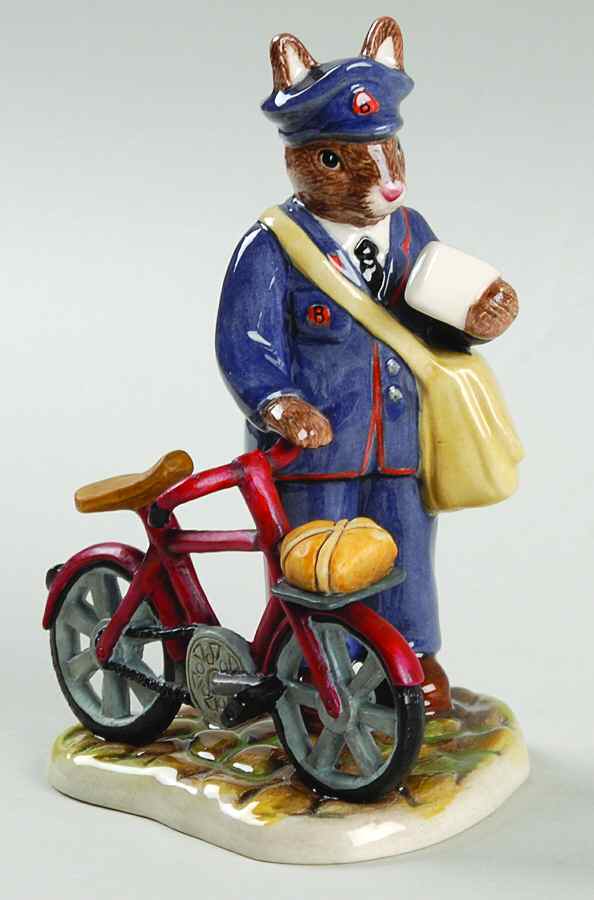 Bunnykins Figurines Postman Bunny - No Box by Royal Doulton-1