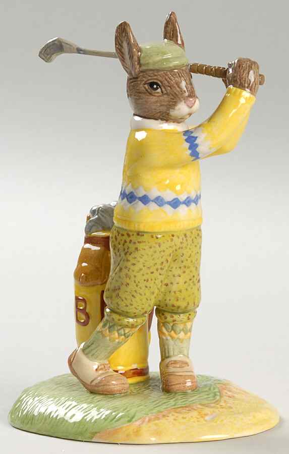 Bunnykins Figurines On The Fairway - Boxed by Royal Doulton-1