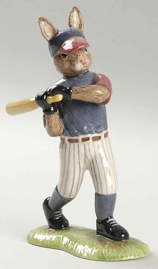 Bunnykins Figurines Baseball Player - Boxed by Royal Doulton-1