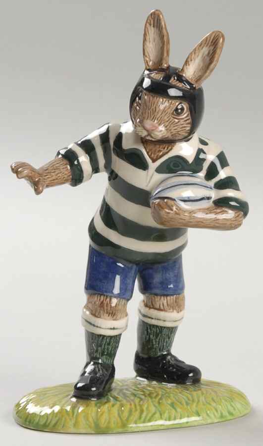 Bunnykins Figurines Rugby Player - Boxed by Royal Doulton-1