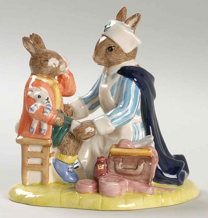 Bunnykins Figurines Nurse - Boxed by Royal Doulton-1