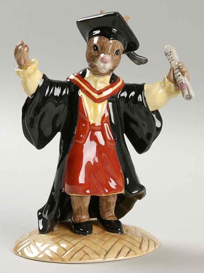 Bunnykins Figurines Graduation Time Girl - Boxed by Royal Doulton-1