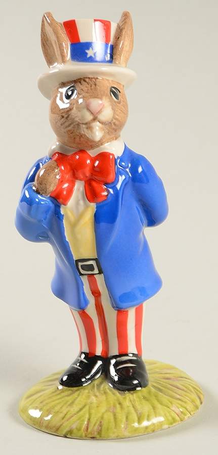 Bunnykins Figurines Uncle Sam Bunnykins - No Box by Royal Doulton-1