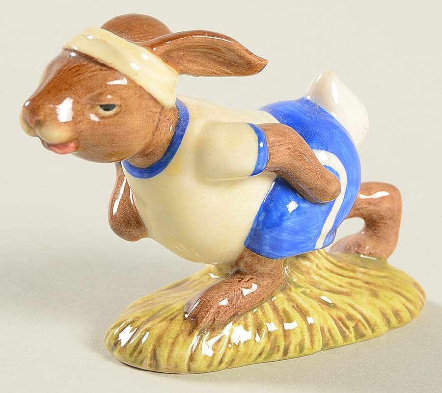 Bunnykins Figurines Jogging Bunnykins - No Box by Royal Doulton-1