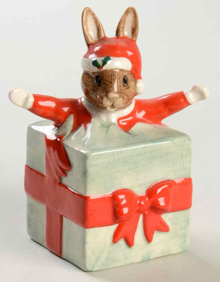 Bunnykins Figurines Christmas Surprise - No Box by Royal Doulton-1