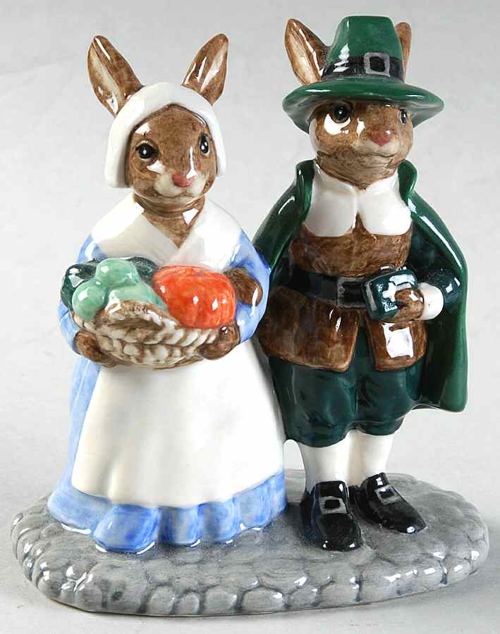 Bunnykins Figurines Pilgrims - Boxed by Royal Doulton-1