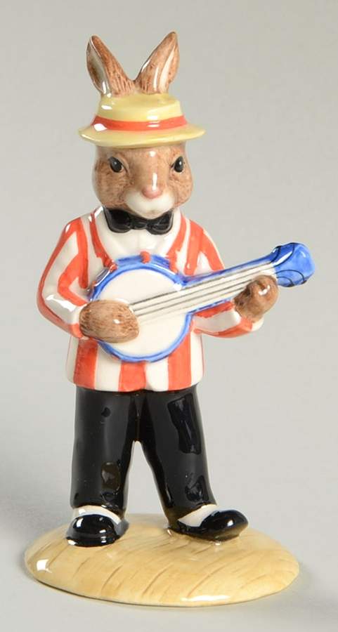 Bunnykins Figurines Banjo Player - No Box by Royal Doulton-1