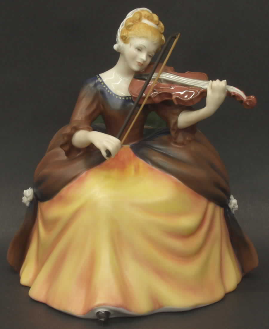 Lady Musicians Violin - Boxed by Royal Doulton-1