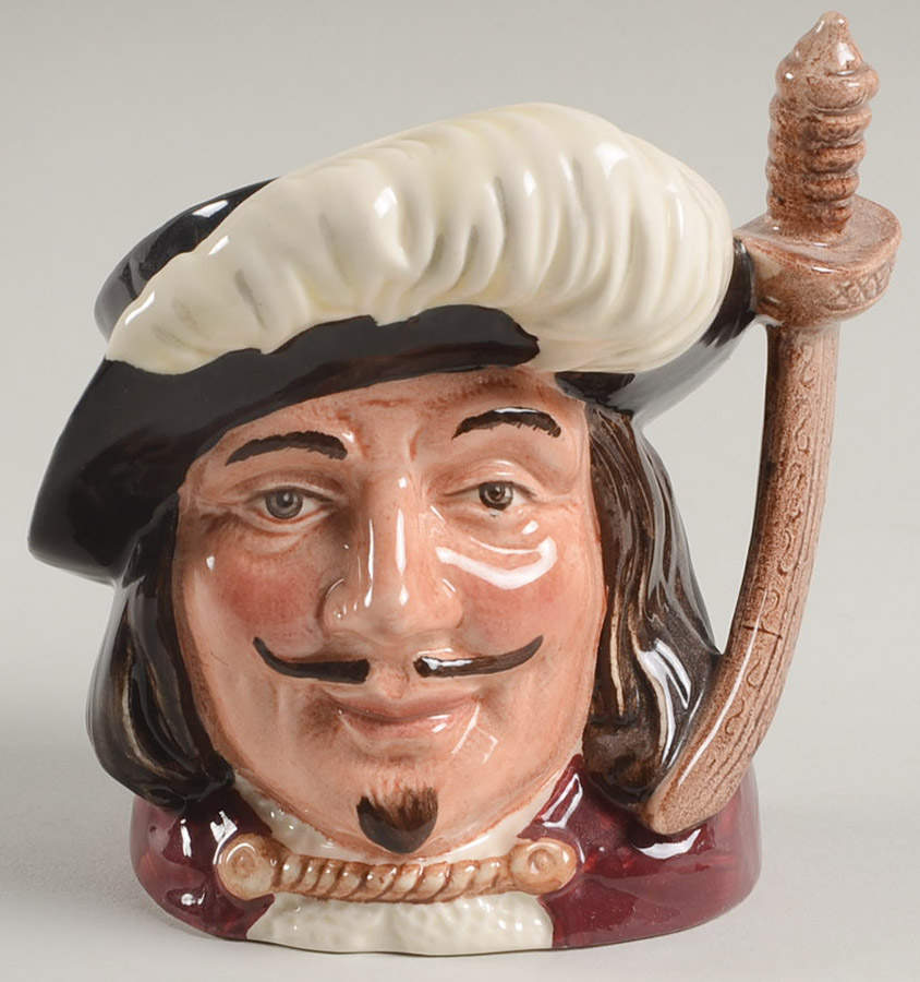 Character Jug Porthos-Small - No Box by Royal Doulton-1