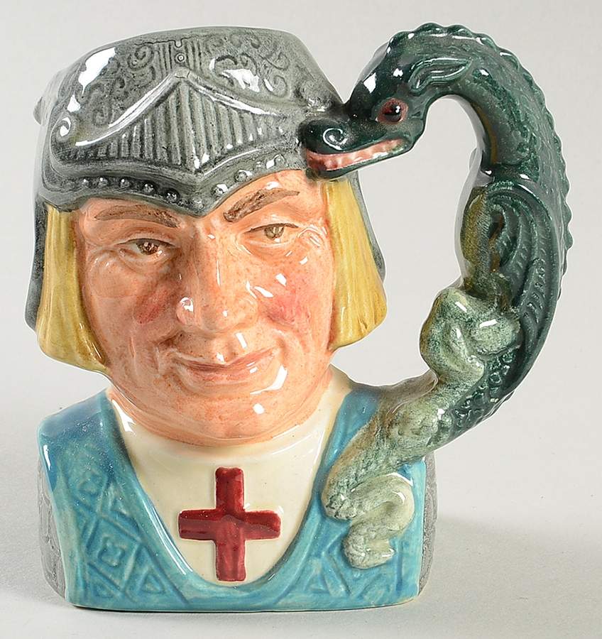 Character Jug St George-Small/Var 1-# Error - No Box Nb813a by Royal Doulton-1