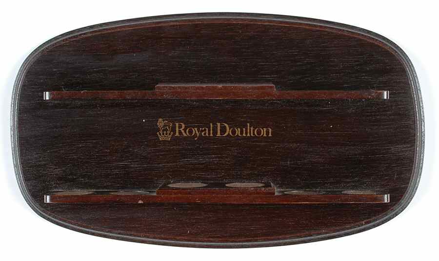 Character Jug Display Rack-Holds 12 - Display Rack Wood by Royal Doulton-1