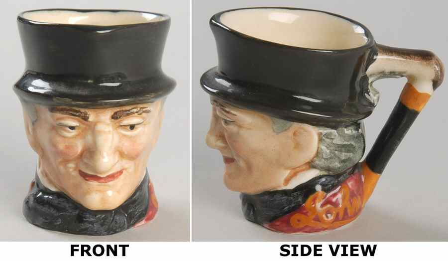 Character Jug John Peel-Miniature Black & Orange Handl - No Box by Royal Doulton-1