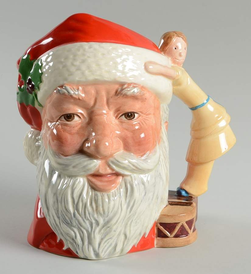 Character Jug Santa Claus-Large-Doll & Drum Handle - Boxed by Royal Doulton-1
