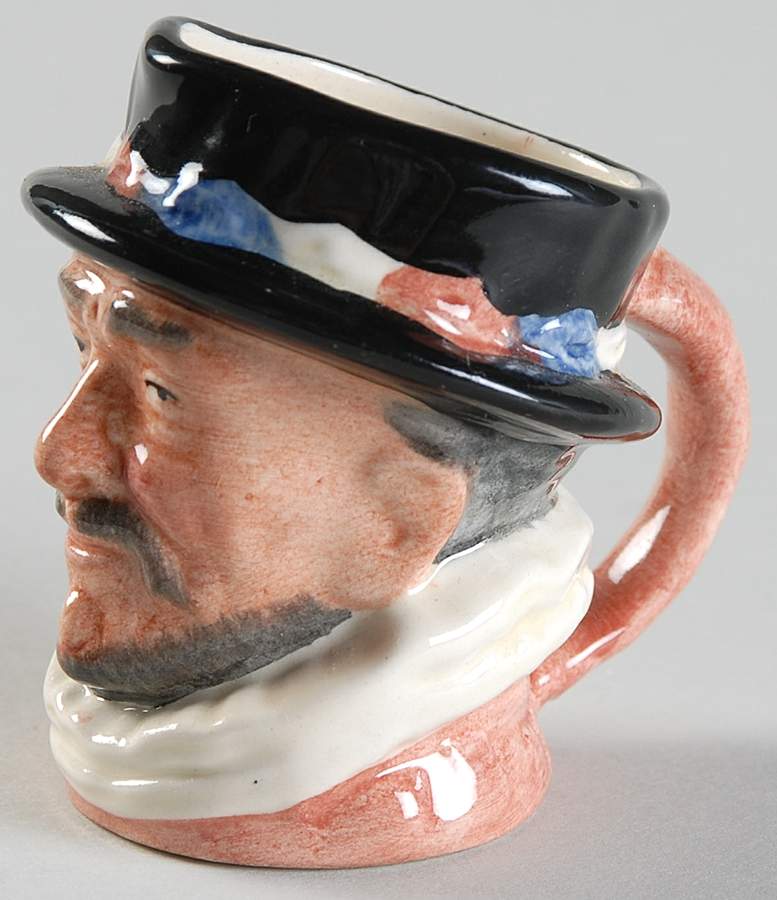 Character Jug Beefeater-Miniature Er Cypher-Pink - No Box by Royal Doulton-1