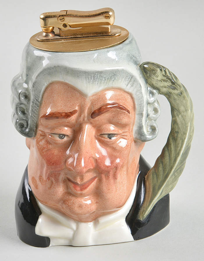Character Jug-Cigarette Lighter The Lawyer-Table Lighter - No Box by Royal Doulton-1