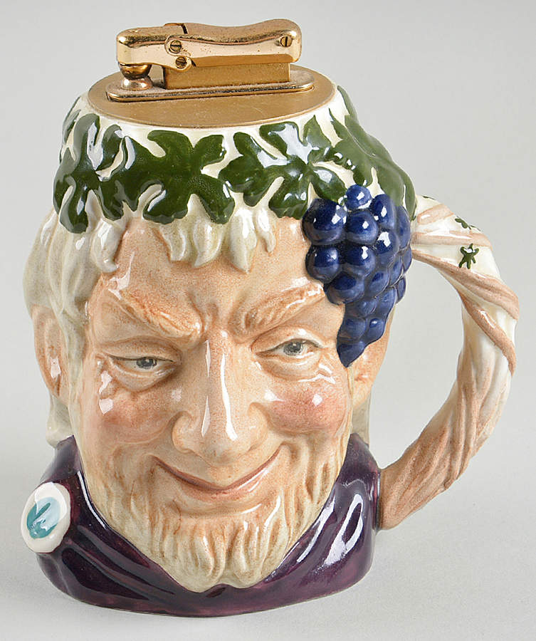 Character Jug-Cigarette Lighter Bacchus-Table Lighter - Boxed by Royal Doulton-1