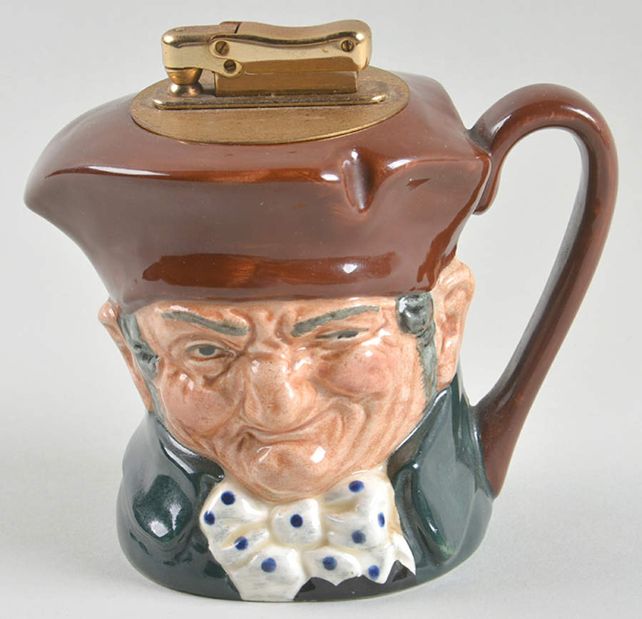 Character Jug-Cigarette Lighter Old Charley-Table Lighter - No Box by Royal Doulton-1