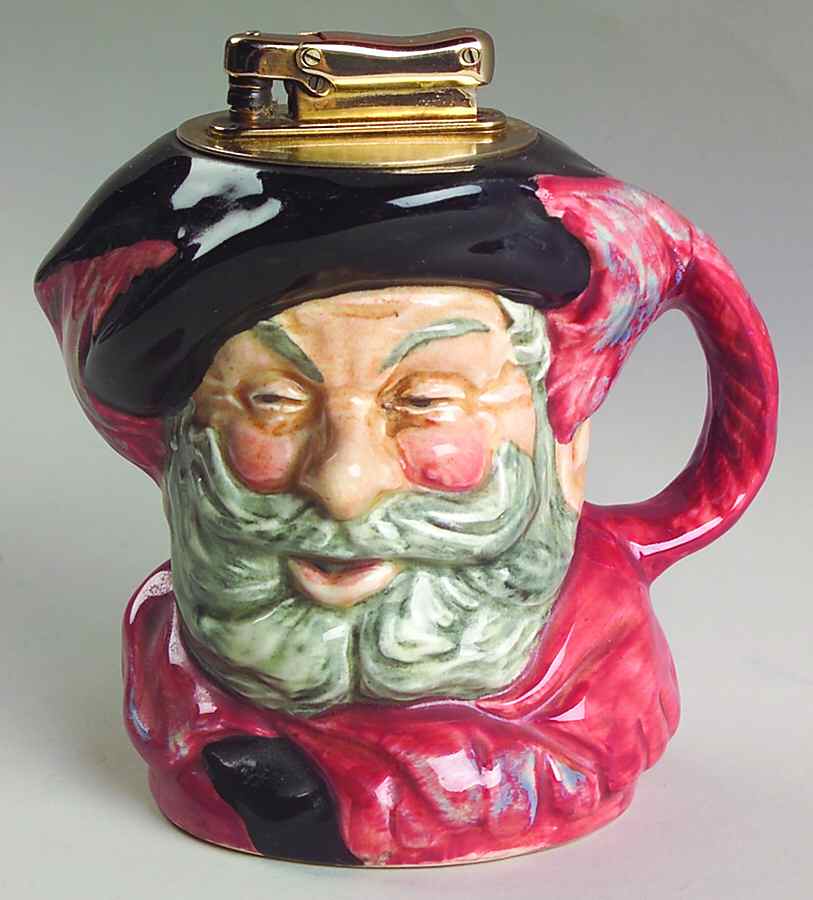 Character Jug-Cigarette Lighter Falstaff-Table Lighter - No Box by Royal Doulton-1