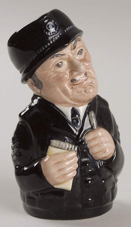 Doultonville Collection of Toby Jugs Sgt Peeler-The Policeman - Boxed by Royal Doulton-1