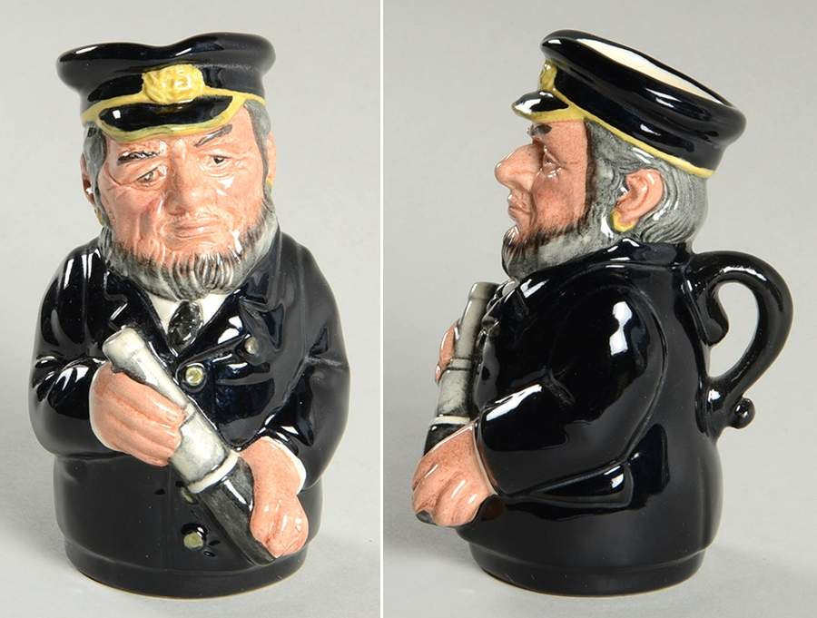 Doultonville Collection of Toby Jugs Capt Salt-The Sea Captain - Boxed by Royal Doulton-1