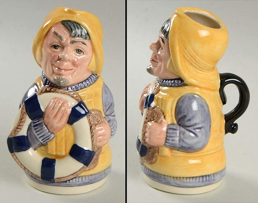 Doultonville Collection of Toby Jugs Len Lifebelt-The Lifeboatman - Boxed by Royal Doulton-1