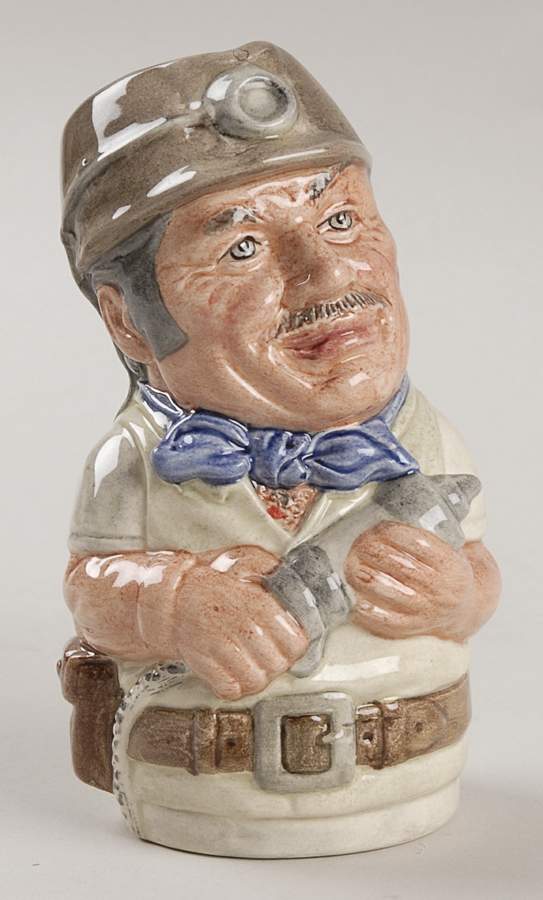 Doultonville Collection of Toby Jugs Mike Mineral-Miner - Boxed by Royal Doulton-1