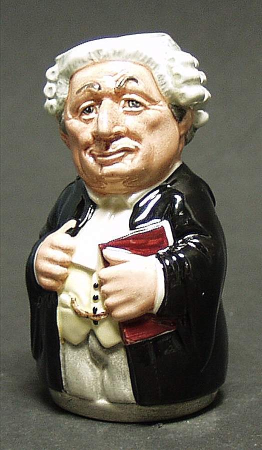 Doultonville Collection of Toby Jugs Mr. Litigate-The Lawyer - No Box by Royal Doulton-1